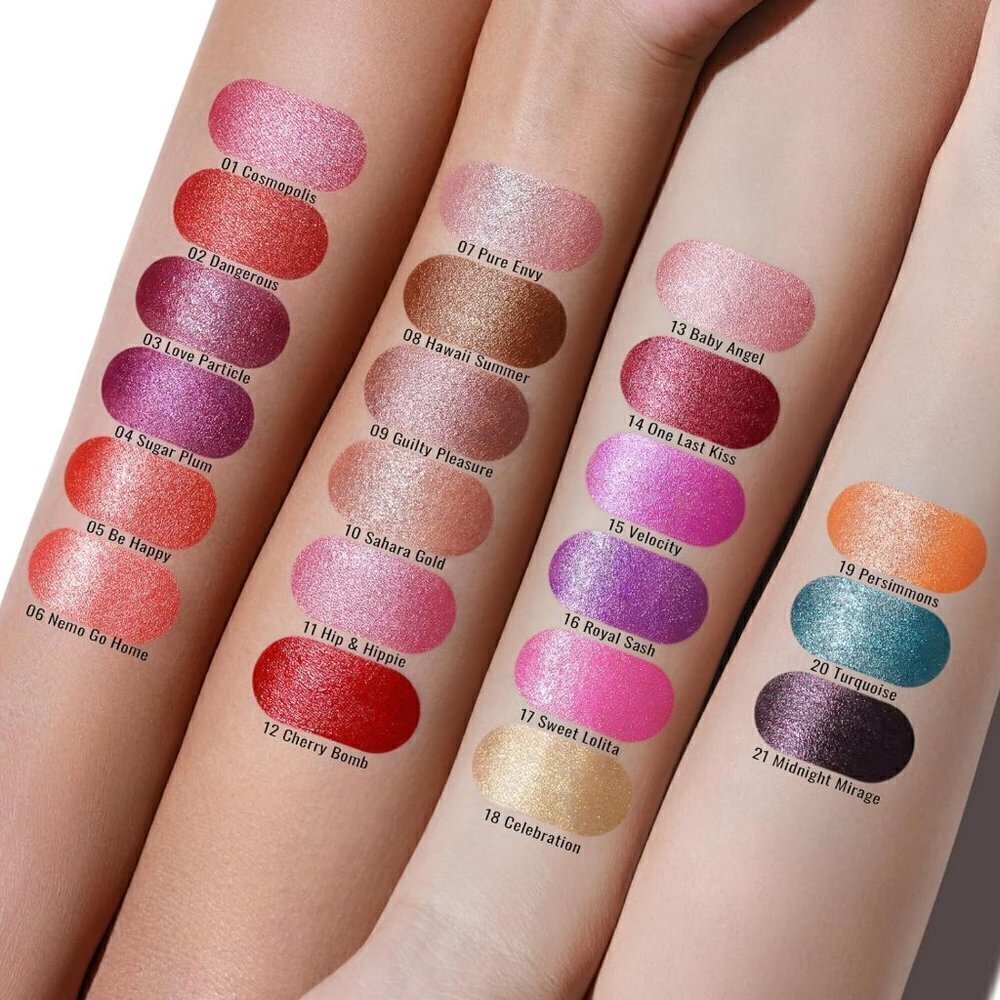 Oulac Metallic Shine Dark Red Lipstick for Women 4.3 g/0.15 oz (One Last Kiss 14 - Picture 6 of 7